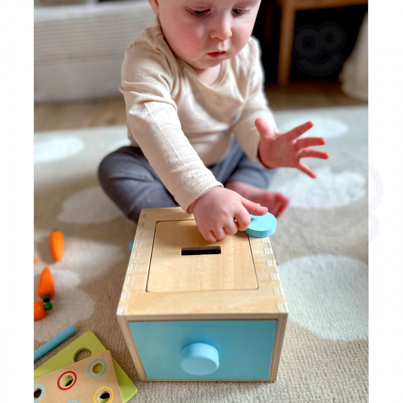 WOOPIE GREEN Houten Wortel 4-in-1 sorteerspel - Educatieve Lade - Montessori speelgoed -FSC