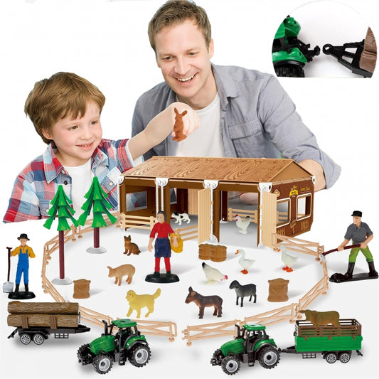 WOOPIE Speelgoed Kleine Boer XL Set met Boerderijfiguren