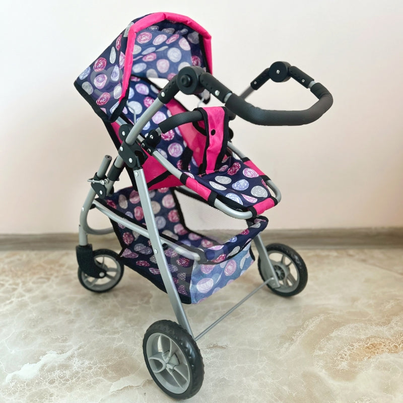 WOOPIE Poppenwagen Met Verstelbare Stoel met 4 Wielen