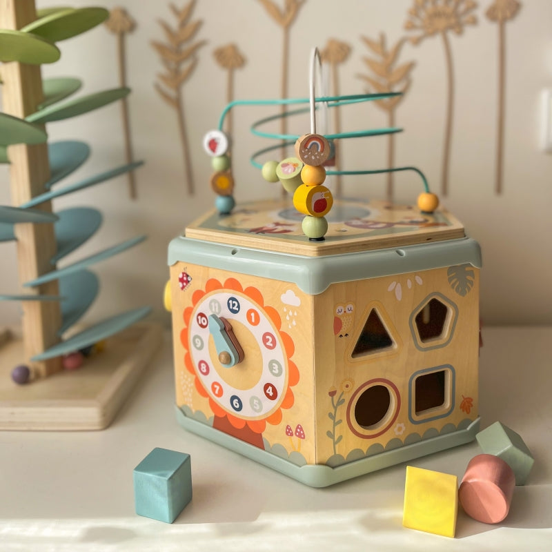 TOOKY TOY Interactieve houten zeshoekige Speelgoed doos