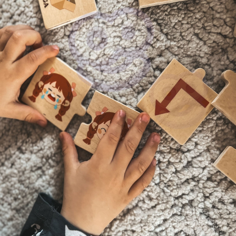 VIGA Houten Puzzel van plaatsjes Tegenstellingen