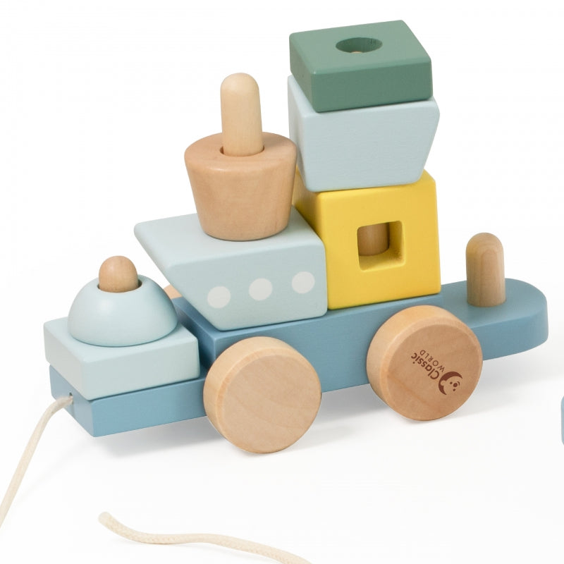 CLASSIC WORLD Houten trein in oceaan thema