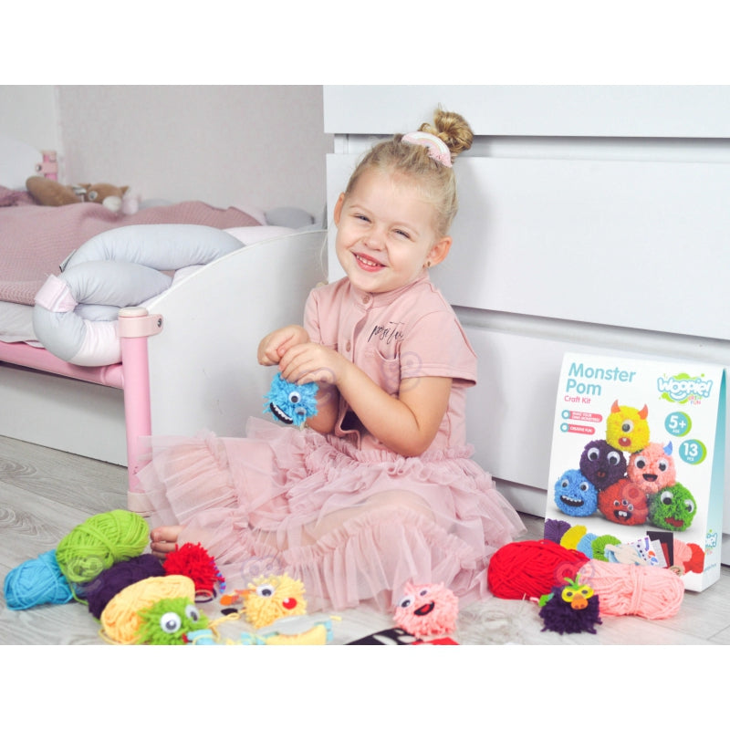 WOOPIE ART&FUN Creatieve Set – Maak je Eigen Monster Pompon