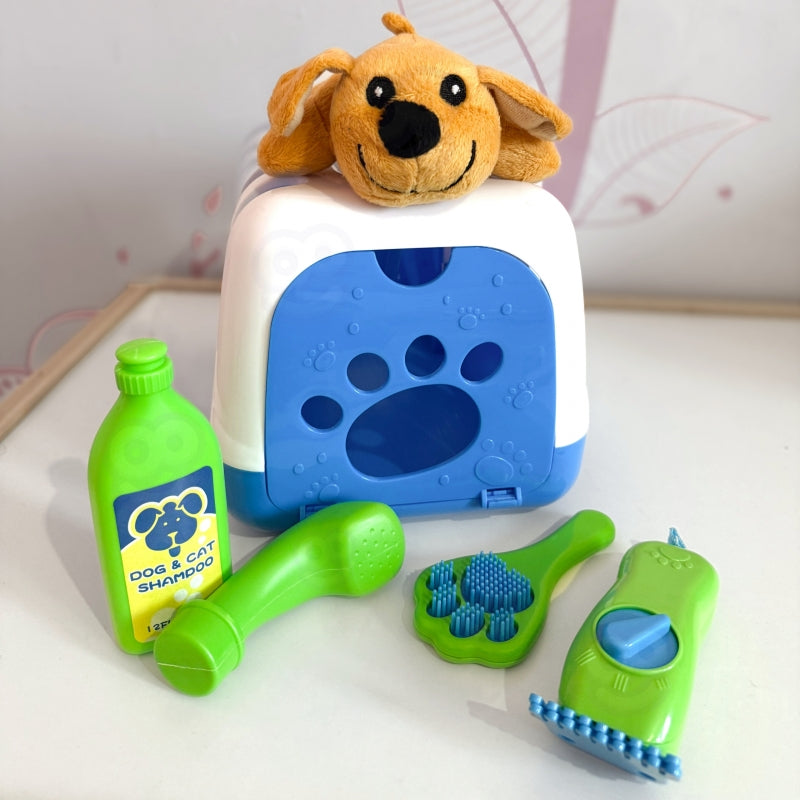 WOOPIE Speelgoed Dierenartsen set met Hondje en Draagkooi 6 stuks