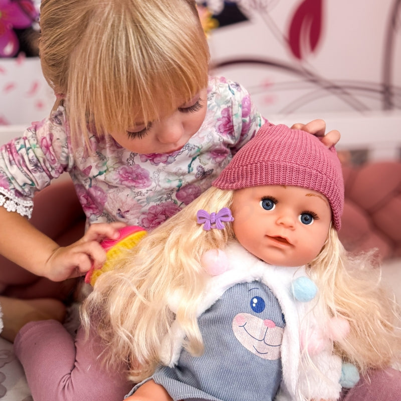 WOOPIE Speelpop met muts 43 cm + Accessoires