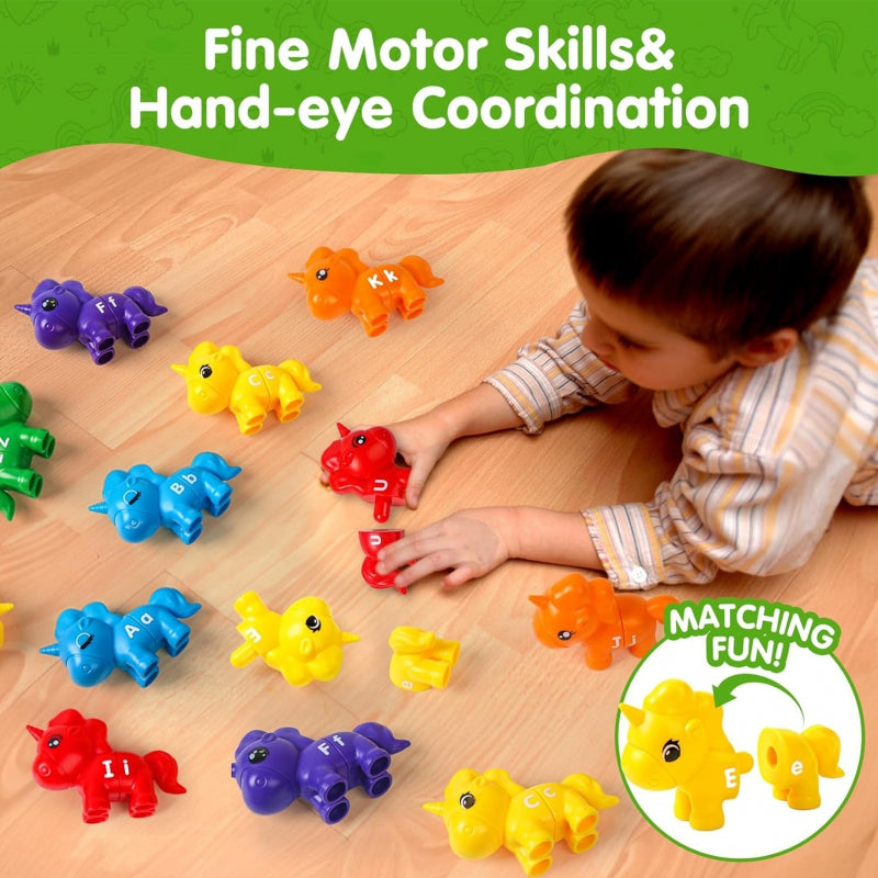 WOOPIE Educatief Eenhoorns Match de Letters set 13 stuks
