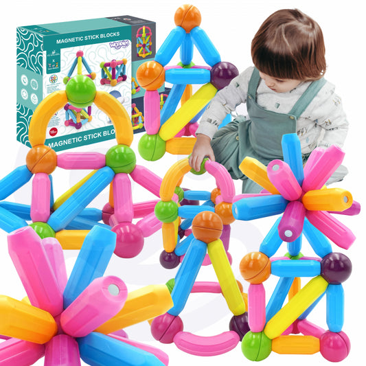 WOOPIE Magnetische Constructie- en Educatieve Blokken – Groot en Stevig – 28-delig
