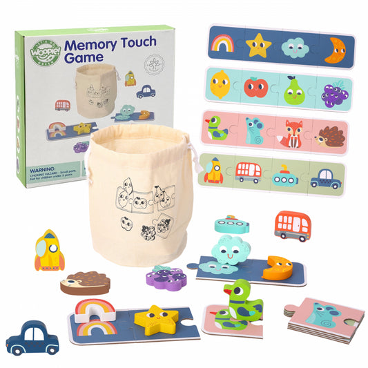 WOOPIE GREEN Sensorische Puzzel -  Memory spel met Vormen - FSC gecertificeerd