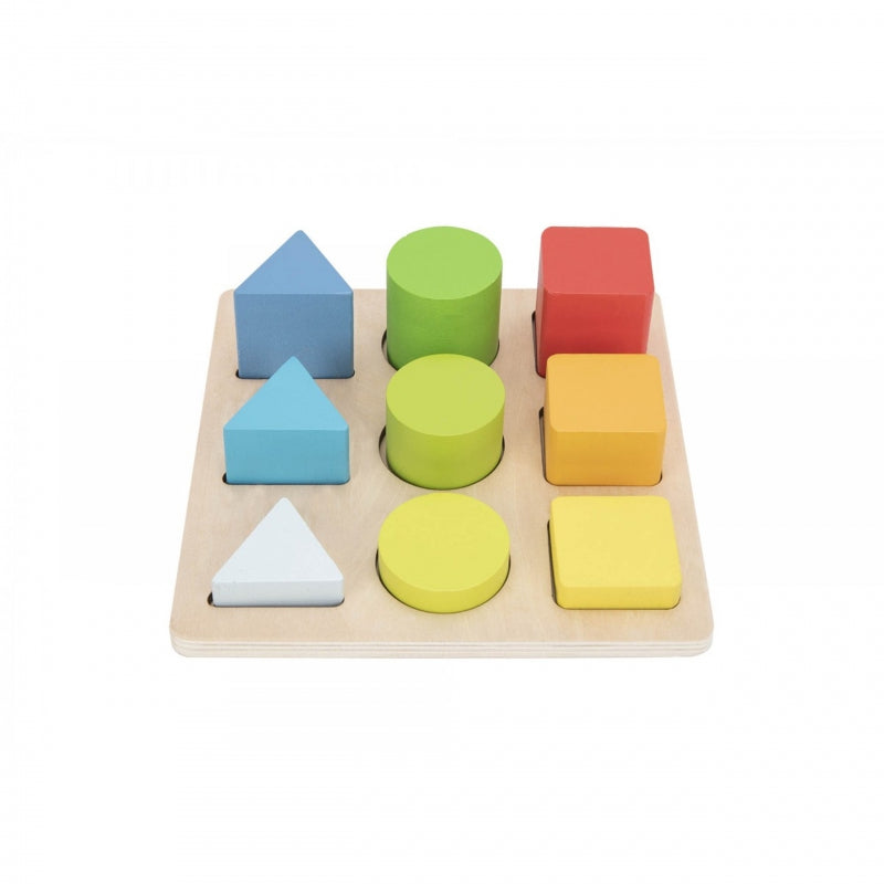 TOOKY TOY Educatief houten Puzzelspel - Geometrische Figuren