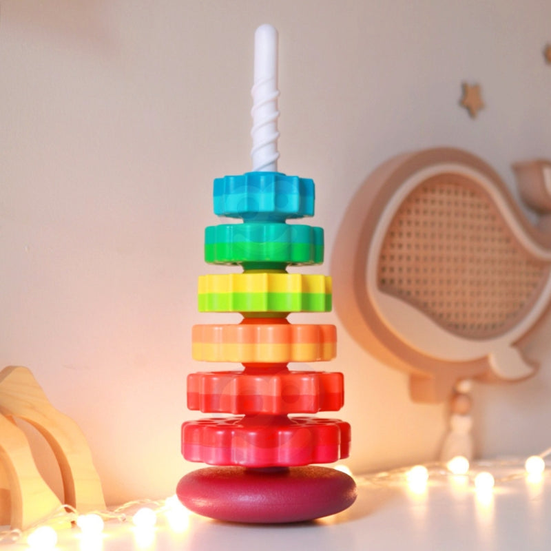 WOOPIE BABY Educatieve Piramide Draaiende Toren - Baby speelgoed