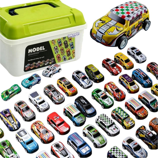 WOOPIE Speelgoed Raceauto's  30 stuks inclusief Speelmat en doos