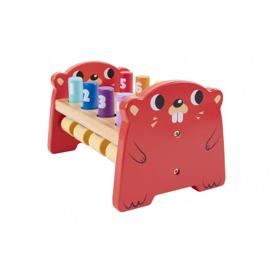 TOOKY TOY Kleurrijke houten Whack a mole spel