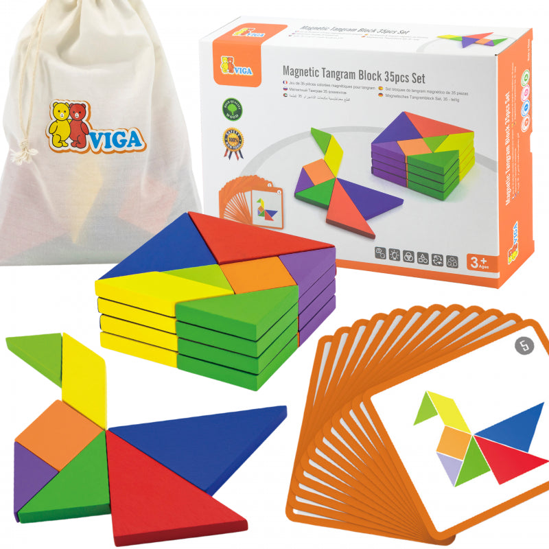 VIGA  Houten Tangram Puzzel met FSC-certificaat