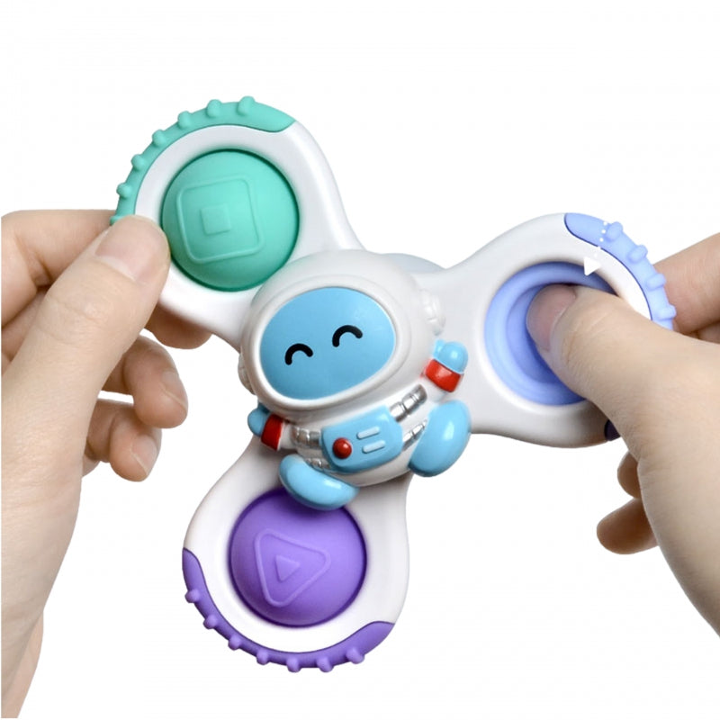 WOOPIE BABY Sensorisch Speelgoed Fidget Spinner – Raket, Alien & Ufo – 3 stuks