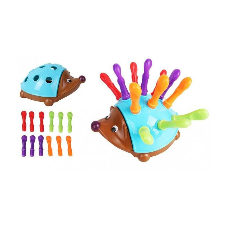 WOOPIE 4-in-1 Handvaardigheidsspel Egel – Leren van Getallen en Kleuren - Montessori Speelgoed