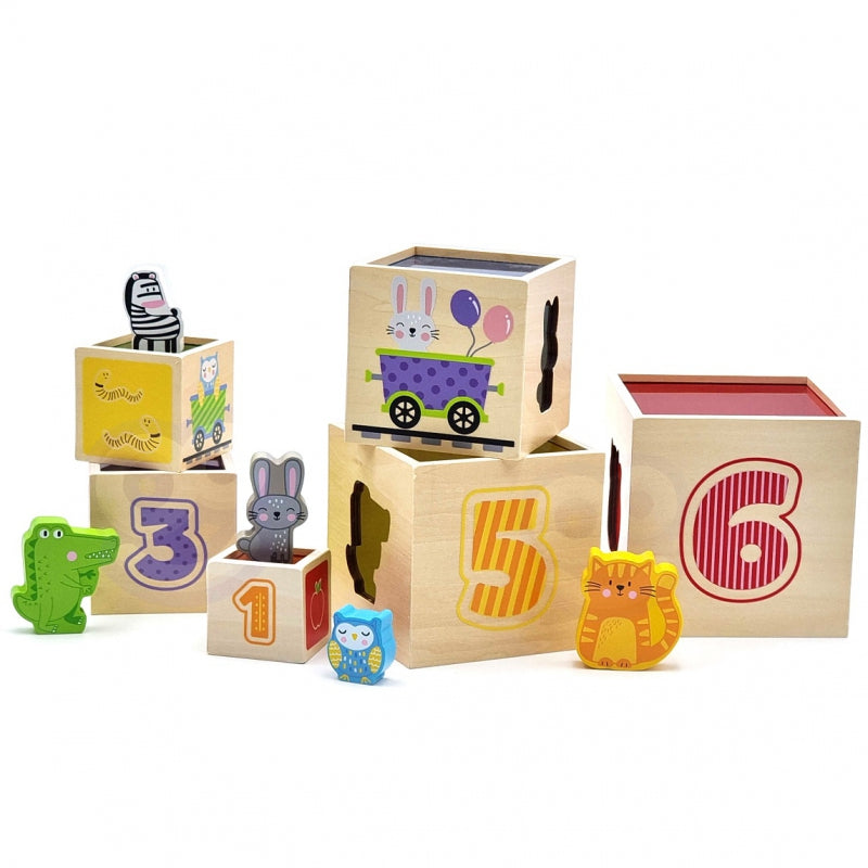 VIGA Houten Piramide Puzzelblokken
