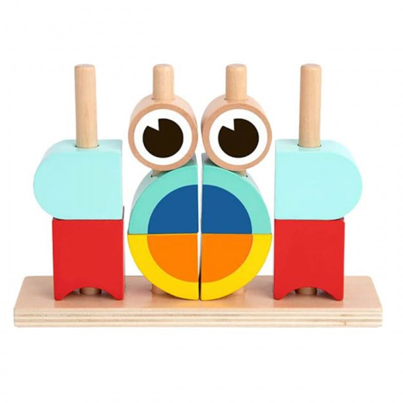 TOOKY TOY Creatieve houten 3D-ruimteblokken krab