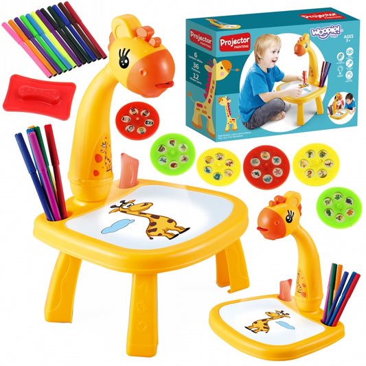 WOOPIE Tekenbord inclusief Projector - Met thema Giraffe - Inclusief Markers