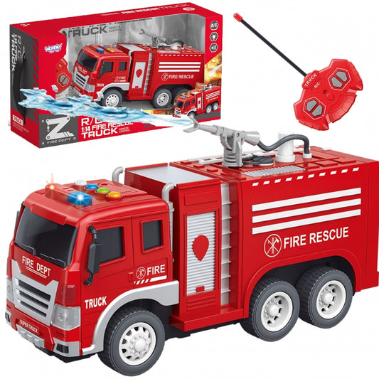 WOOPIE Speelgoed RC Brandweerwagen met Afstandsbediening en Watersproeifunctie