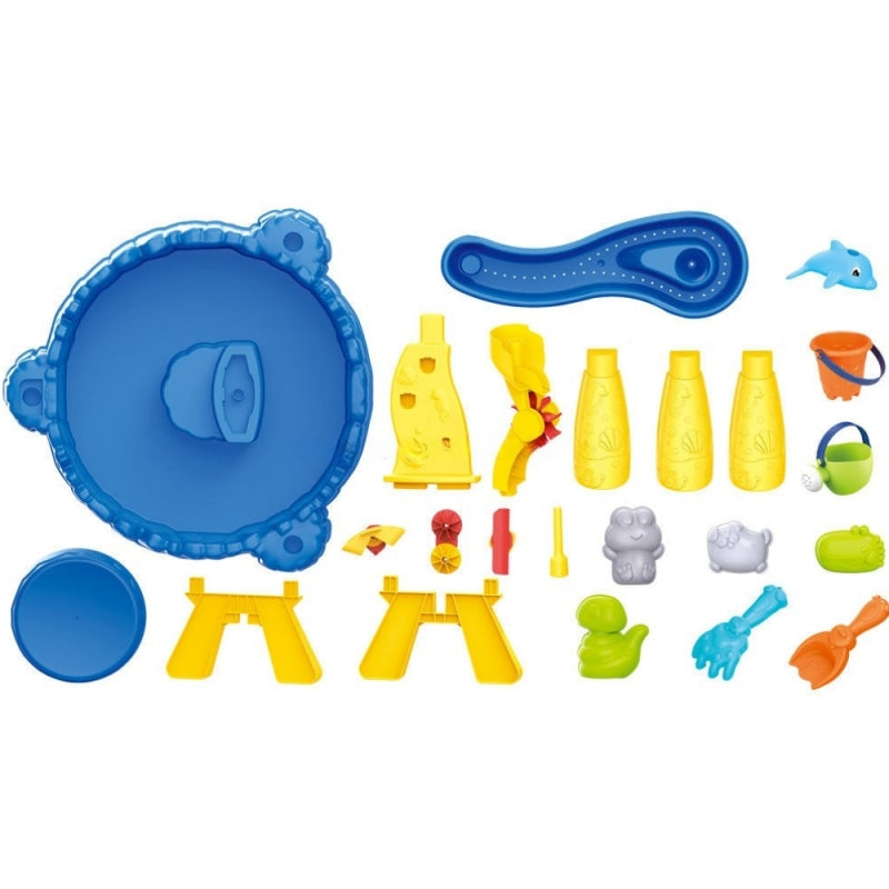 WOOPIE XL Speelgoed Watertafel met Stoeltje - Zand- en Waterspeelset Dolfijn 12 stuks