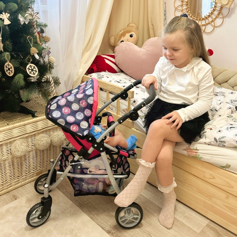 WOOPIE Poppenwagen Met Verstelbare Stoel met 4 Wielen