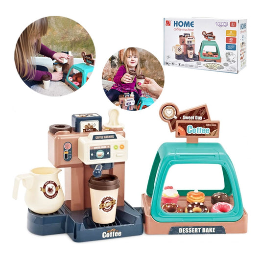 WOOPIE speelgoed Koffiebar, Koffiezetapparaat + Koekjesvitrine