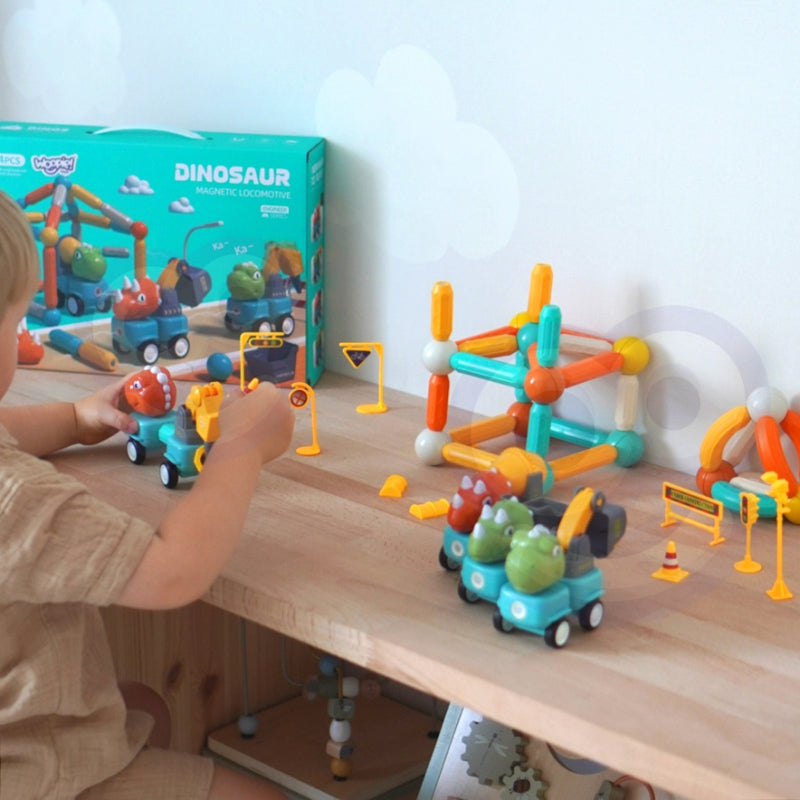 WOOPIE Magnetische Bouwblokken 84 stuks – Dinosaurus Constructieset