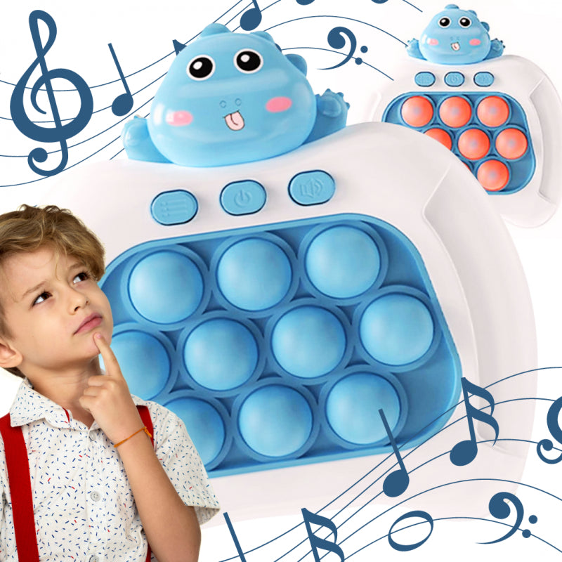 WOOPIE Fidget POP IT - Elektronisch spel -Anti-stress - Behendigheidsspel - Blauwe Dinosaurus