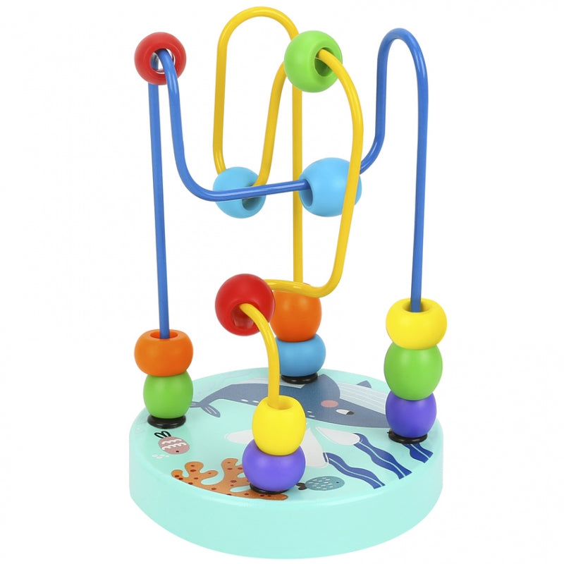 TOOKY TOY Houten Educatief Motoriekspel – Doolhof en Rijgspel