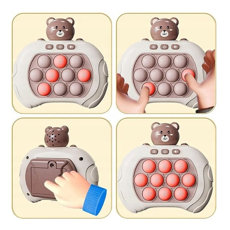 WOOPIE Interactief Pop It spel - Antistress -  Spel Hand, oog en Coördinatie - Beer