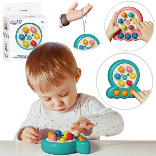 WOOPIE 2-in-1 Mollenjacht Spel  - Behendigheid - Met Touw Octopus - Groen