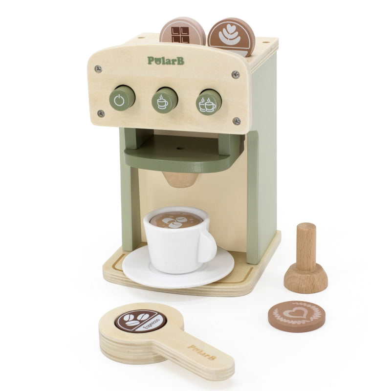 VIGA Houten Koffiezetapparaat Groen + Accessoires