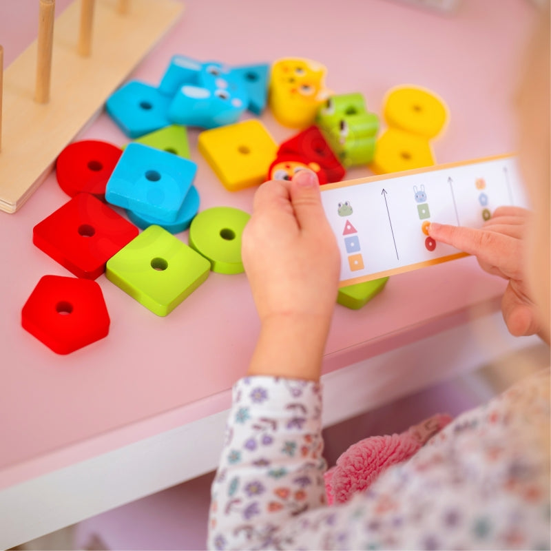WOOPIE GREEN Puzzel Dierentoren voor kinderen 27 stuks - FSC - Montessori Speelgoed