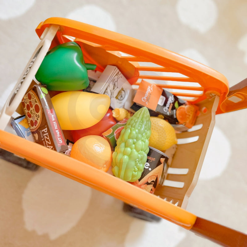 WOOPIE Speelgoed Winkelwagen voor Kinderen met Bewegende Onderdelen inclusief 42 Accessoires