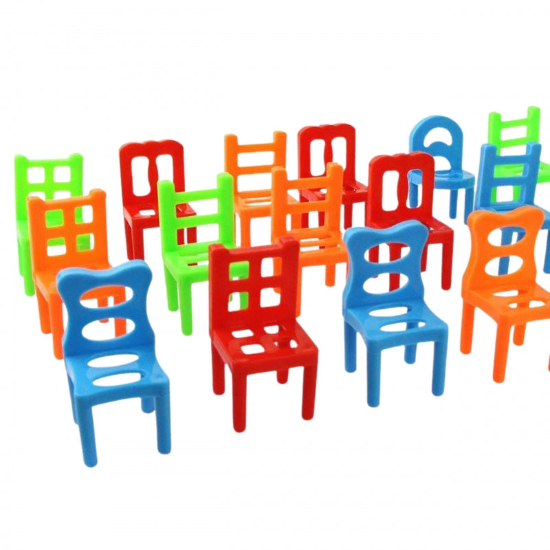 WOOPIE Behendigheidsspel Balancerende Stoelen Stapelspel 3+
