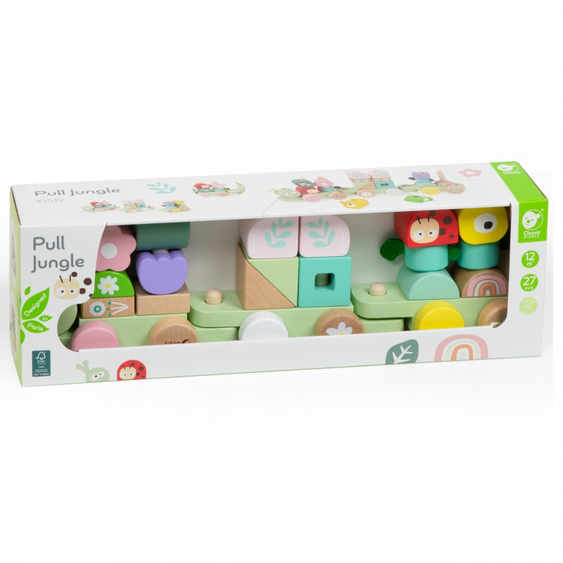 CLASSIC WORLD Houten Rups speelgoedtrein