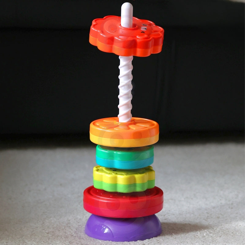 WOOPIE Educatieve Stapeltoren Draaiende Dierentoren voor Baby's & Peuters