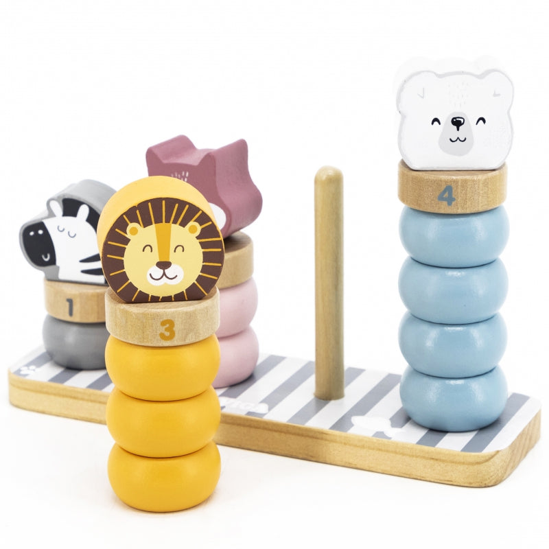 VIGA Houten Dieren Blokken Puzzel