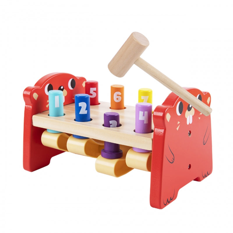 TOOKY TOY Kleurrijke houten Whack a mole spel