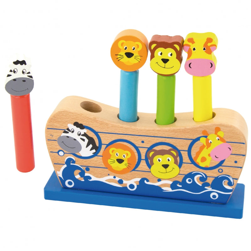 VIGA Houten Springende Dieren spel - Ark van Noach