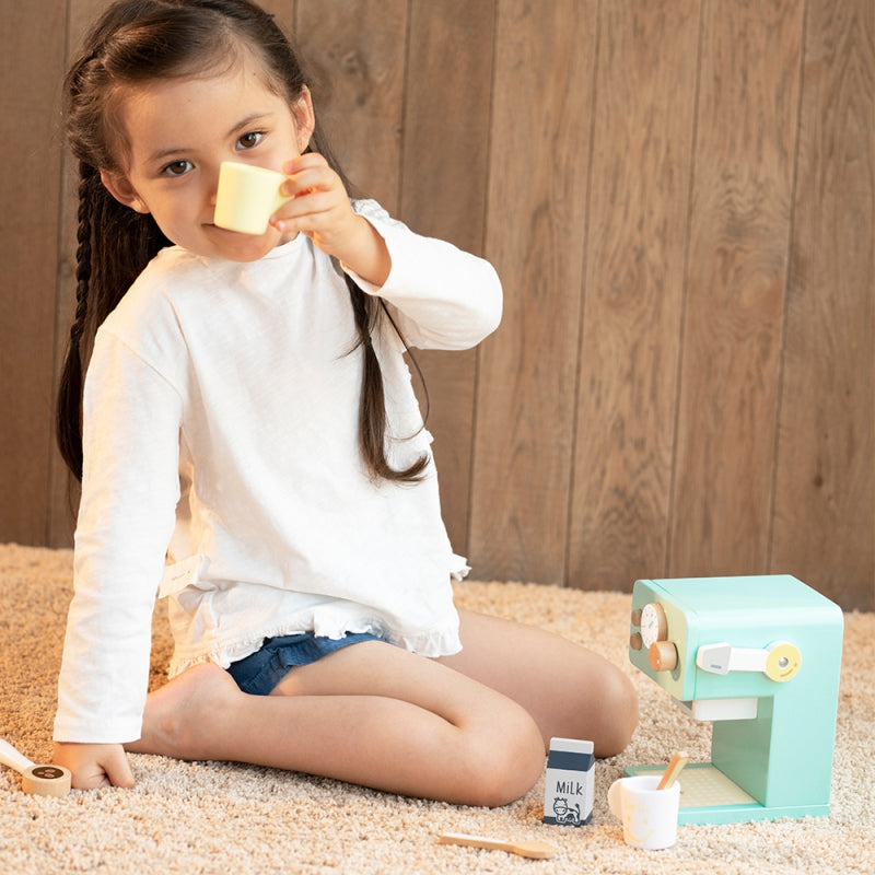 CLASSIC WORLD Houten Koffiezetapparaat voor Kinderen - 7 delig