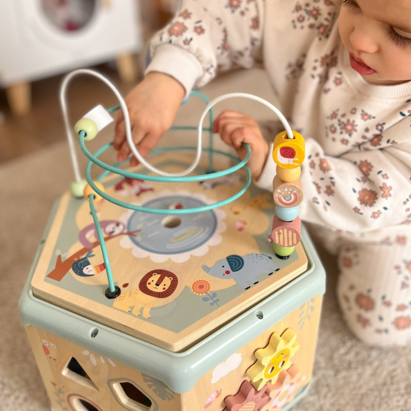 TOOKY TOY Interactieve houten zeshoekige Speelgoed doos