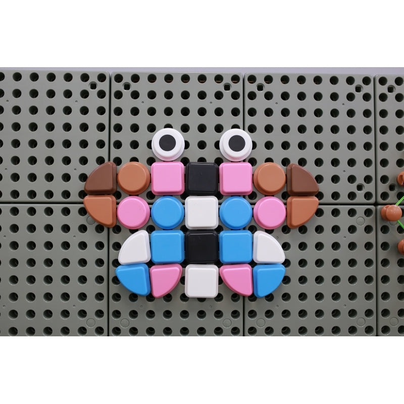 MASTERKIDZ Houten bouwstenen Bord Vrijstaand XXL in de Vorm van een Huis + Accessoires