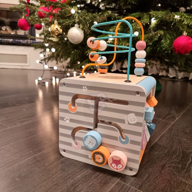 VIGA PolarB Houten Activiteit Kubus voor baby's en peuters