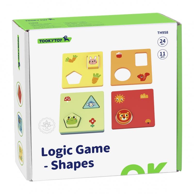 TOOKY TOY Dieren Vormen en Kleuren Puzzel - 6 Planken