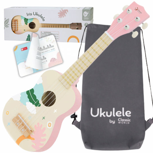 CLASSIC WORLD Houten Gitaar voor Kinderen - Roze