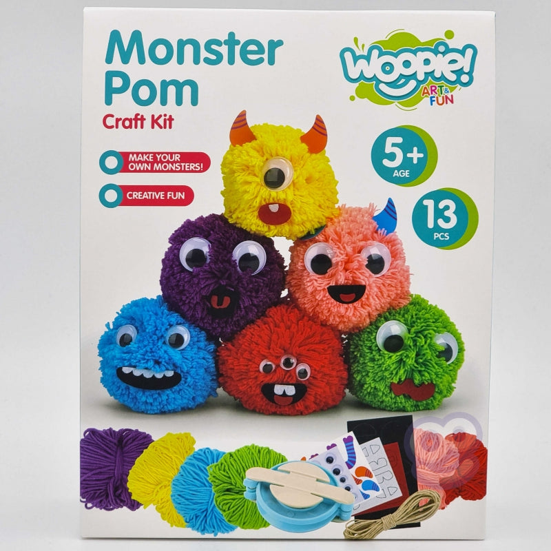 WOOPIE ART&FUN Creatieve Set – Maak je Eigen Monster Pompon