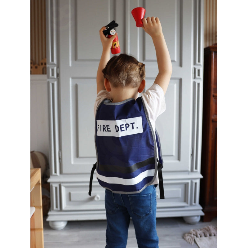 CLASSIC WORLD Kleine brandweerset met kostuum en gereedschap - 8 stuks