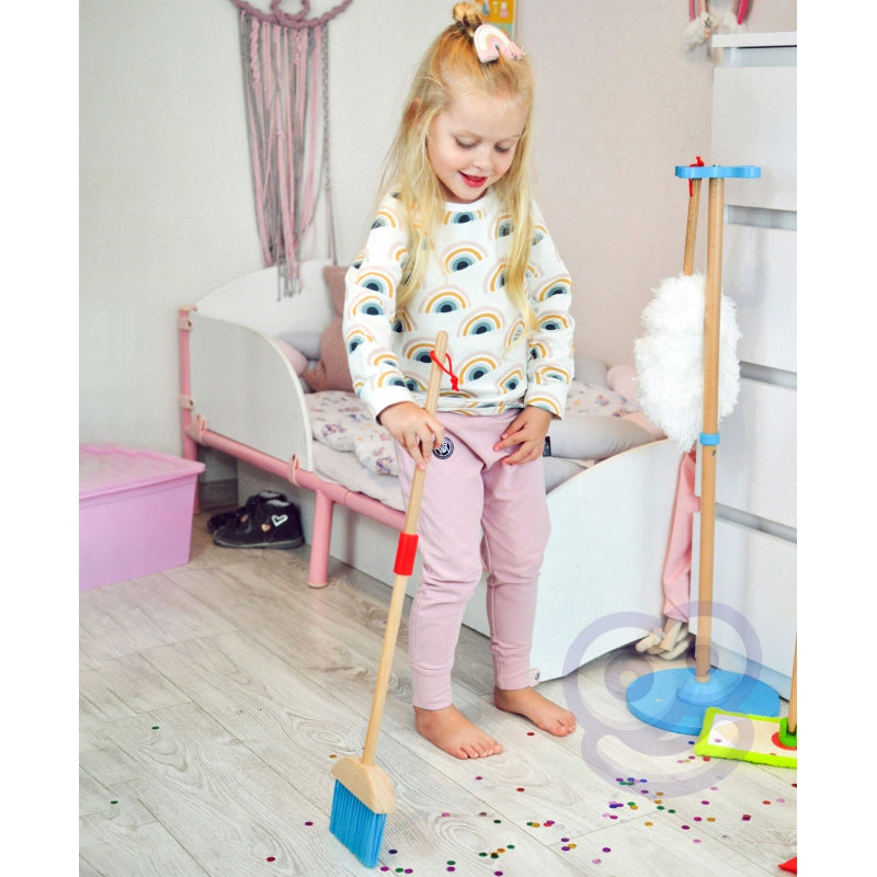 TOOKY TOY Houten Speelgoed Schoonmaak set - Opruimset voor Kinderen 6 stuks