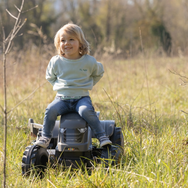SMOBY XXL Grijze Traptractor met Aanhanger